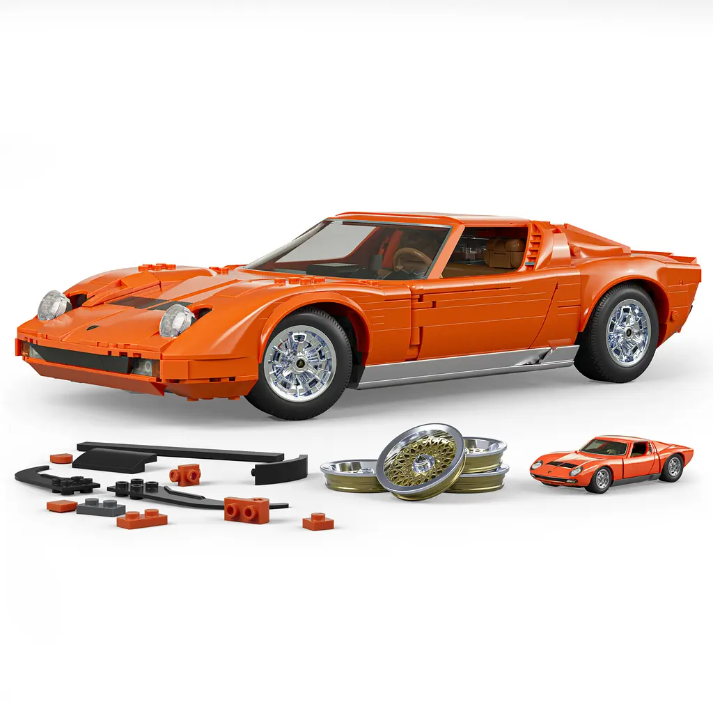 Колекційна машинка-конструктор Mattel Brick Shop Premium Lamborghini ‘71 Miura P400 SV (JHF61) - фото 2