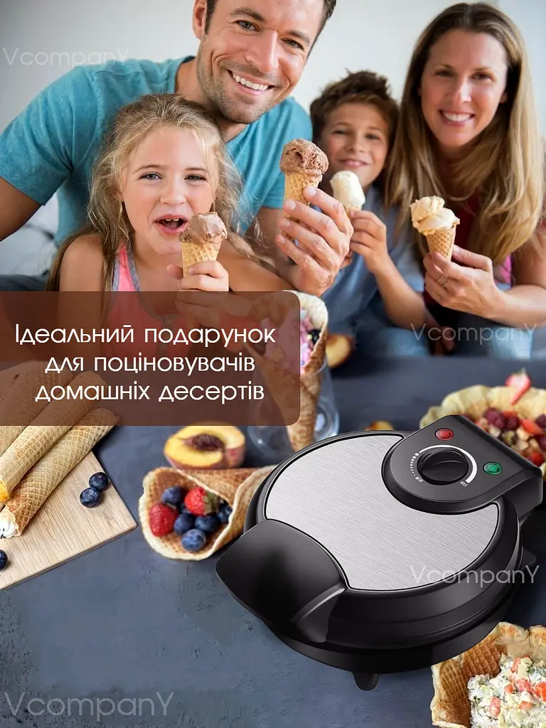 Вафельниця RAF 1200 Вт чорна - фото 10