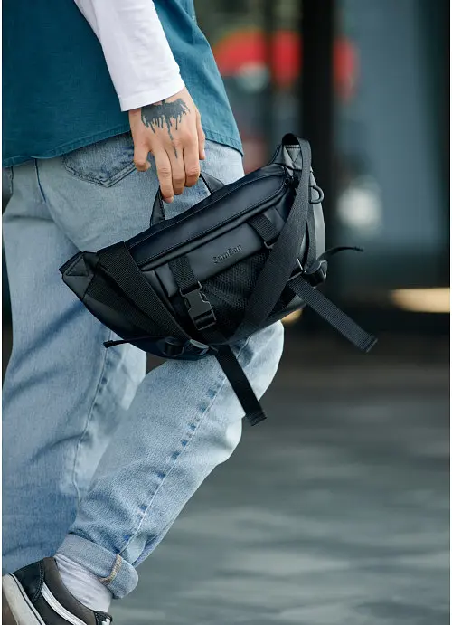 Чоловіча поясна сумка бананка Sambag 38х21 см sum0022765 - фото 7