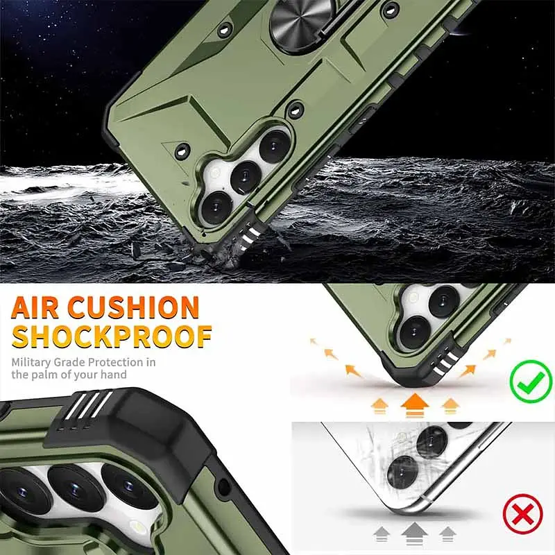 Ударостійкий чохол Pathfinder Ring для Samsung Galaxy A54 5G Зелений / Army Green - фото 4
