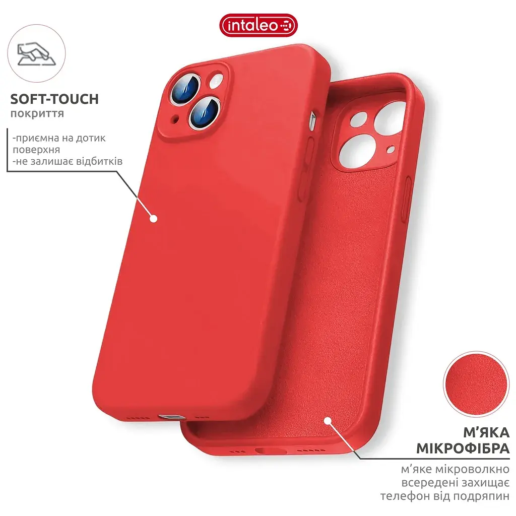 Чохол до мобільного телефона Intaleo SoftShell Apple iPhone 14 Red (1283126562358) - фото 5