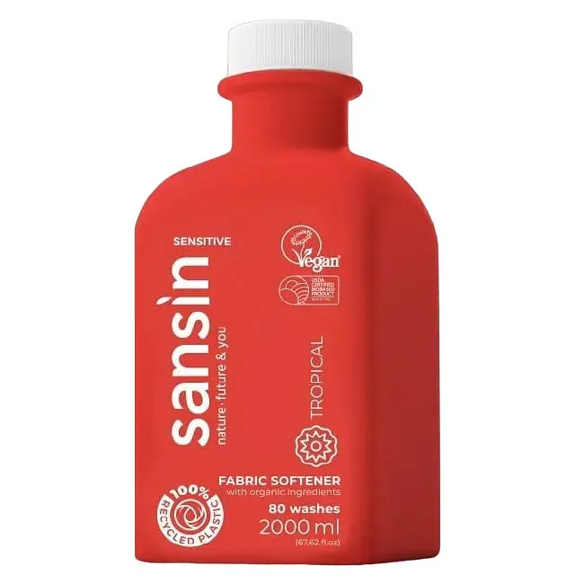 Набір: Гель для прання кольорових речей Sansin Heat Flow 2 л + Кондиціонер для прання Sansin Tropical Універсальний 2 л - фото 3