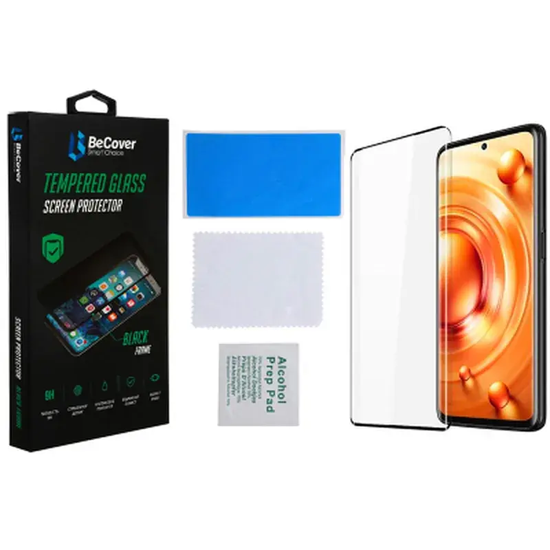 Скло захисне BeCover Xiaomi 12 Lite Black (708560) - фото 3