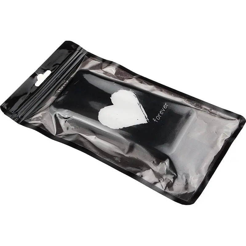 Чохол-накладка Toto Glass Fashionable Case Apple iPhone 6/6S White Heart on Black - фото 2