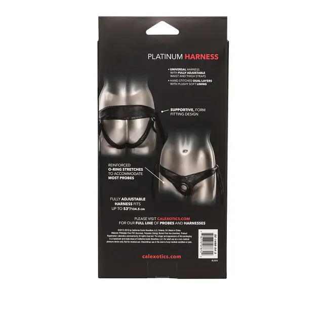 Трусики для страпона Universal Love Rider Platinum Harness, шкірозамінник, чорні - фото 4