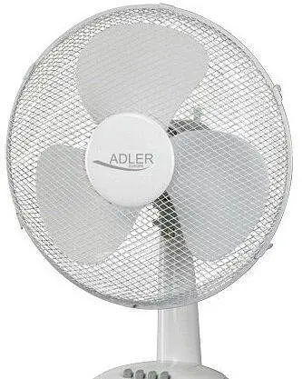 Настільний вентилятор Adler AD 7304 White, 40 см, 55 Вт, 3 швидкості, поворотний, регулювання нахилу, для дому та офісу - фото 2