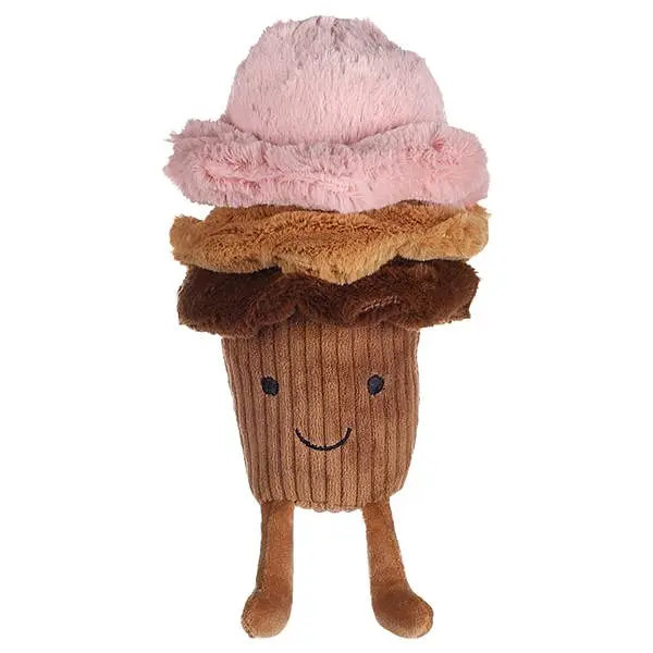 Игрушка для собак Flamingo Leka Ice Cream 23 см шуршащая с пищалкой и пластиковым каркасом для активных игр - фото 1
