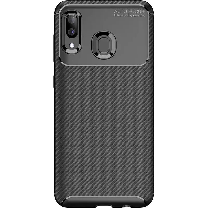 Чохол-накладка Toto TPU Carbon Fiber 1.5 mm Case Samsung Galaxy A40 Black - фото 6