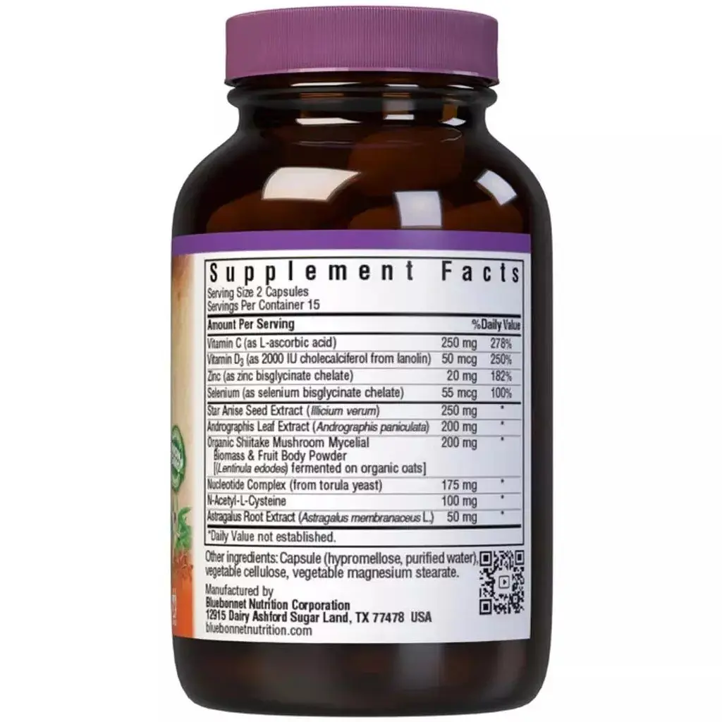 Імунна підтримка Bluebonnet Nutrition Immune Support Targeted Choice 30 вегетаріанських капсул - фото 3