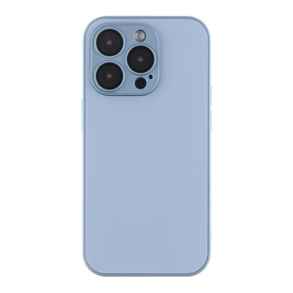 Чохол-накладка скляний матовий із захистом камери Matte AG-Glass Apple iPhone 14 Pro Light Blue