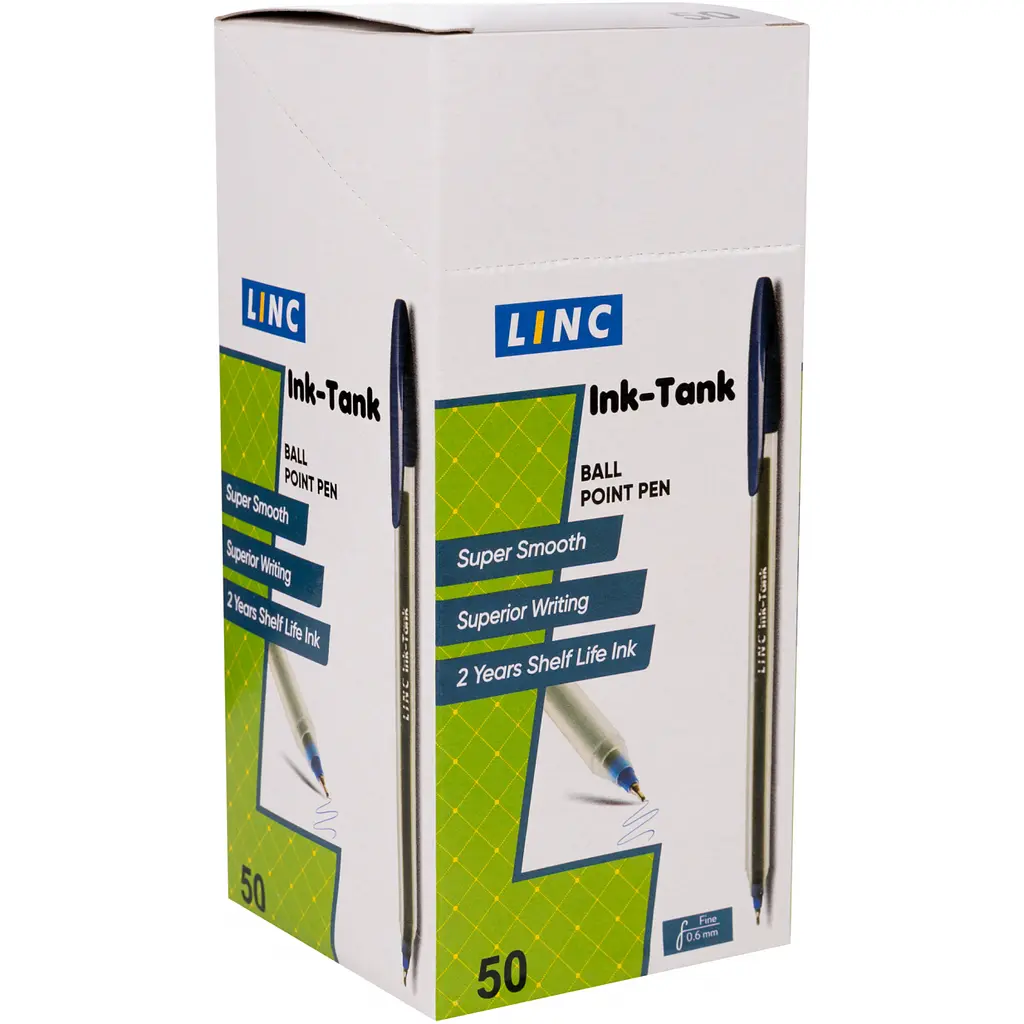 Ручка кулькова Linc Ink Tank 0.6 мм чорна (412217) - фото 3