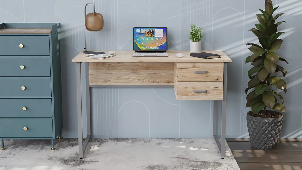 Компьютерный стол Ferrum-decor Гарри 75x120x70 белый ДСП Дуб Артизан 32мм (FRD-101009) - фото 6