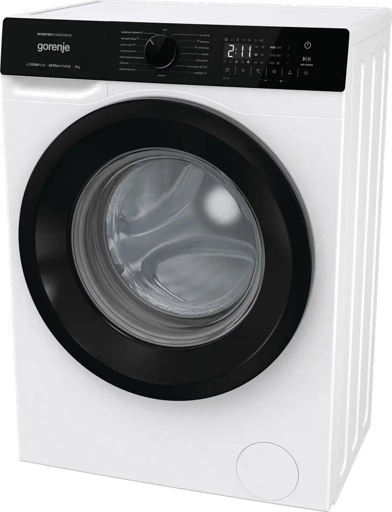 Пральна машина Gorenje фронтальна 7 кг 1400 A+++ 47 см дисплей пар інвертор білий - фото 3