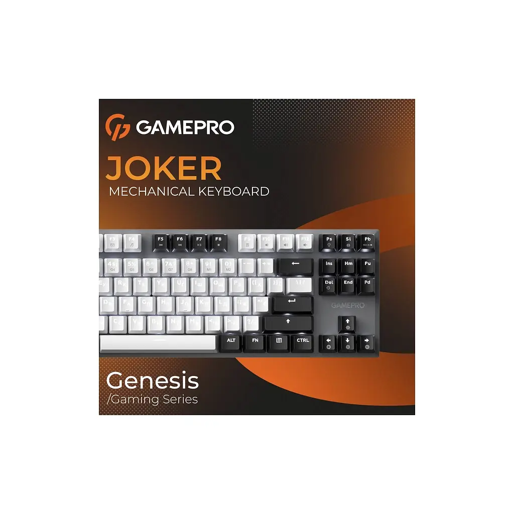 Клавіатура GamePro Genesis Joker MK124G Outemu Red Switch USB UA Gray (MK124G) - фото 8
