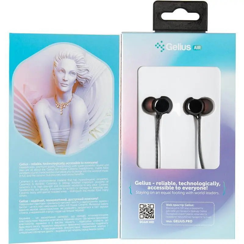 Навушники HF Gelius Air Kvazar CeraXiaomic GA-WE-001 Grey with Xiaomic + button call answering - фото 2