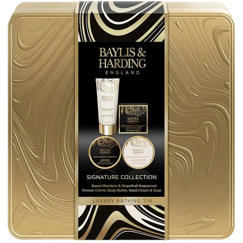 Подарунковий набір Baylis & Harding Sweet Mandarin & Grapefruit: Крем для душу, 50 мл + Олія для тіла, 50 мл + Крем для рук, 50 мл + Мило, 50 г - фото 2