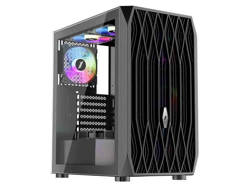 Корпус 1stPlayer AY7-BK-4F1 Black