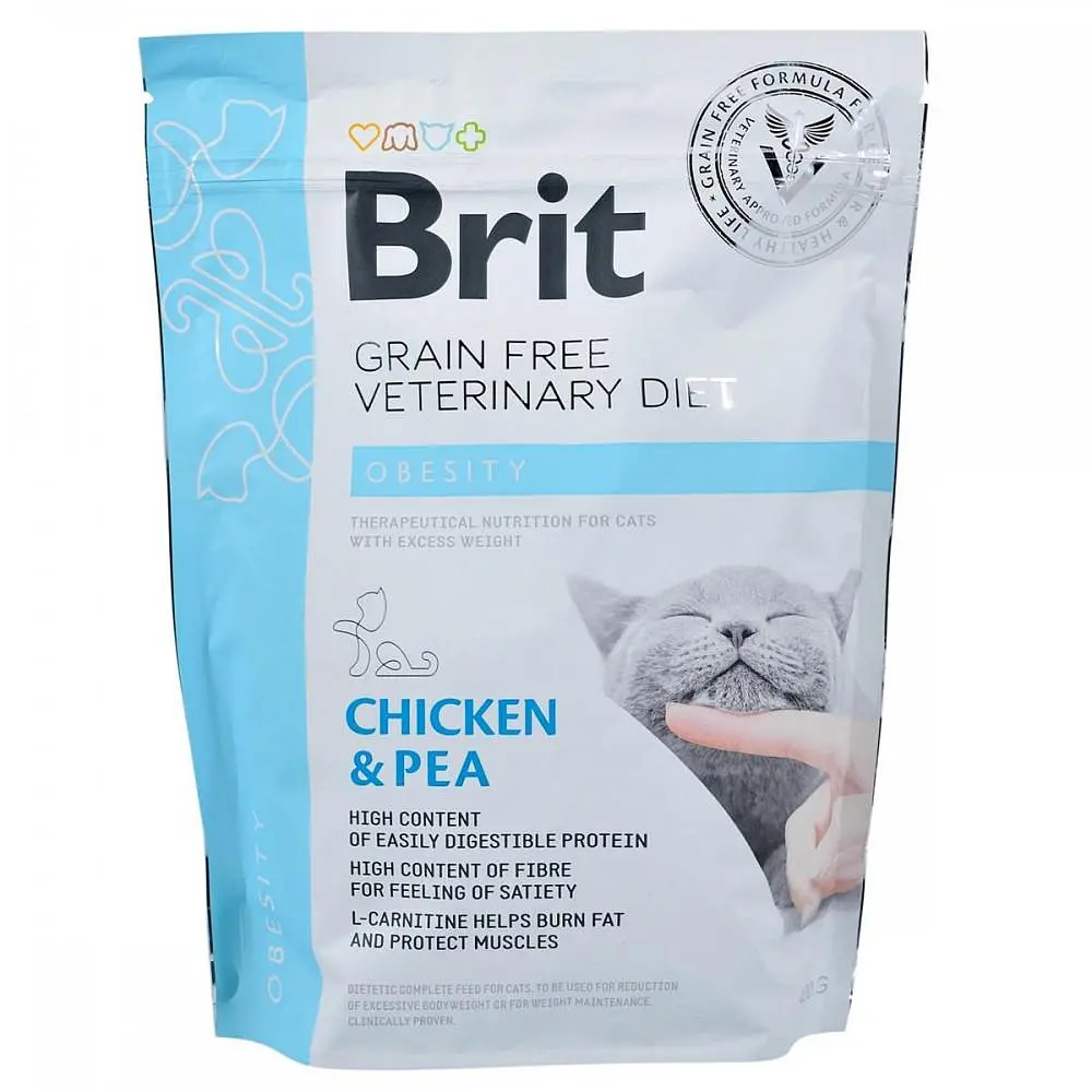 Сухий корм Brit GF Veterinary Diets Cat Obesity 0.4 кг лікувальний для котів - фото 4
