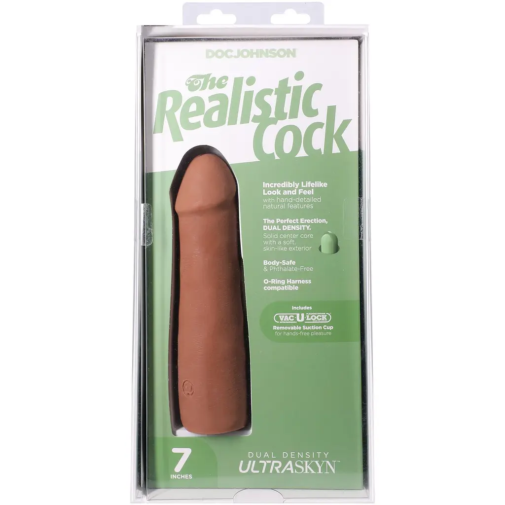 Фалоімітатор Doc Johnson The Realistic Cock ULTRASKYN 7 Inch, 17.1 см - фото 11
