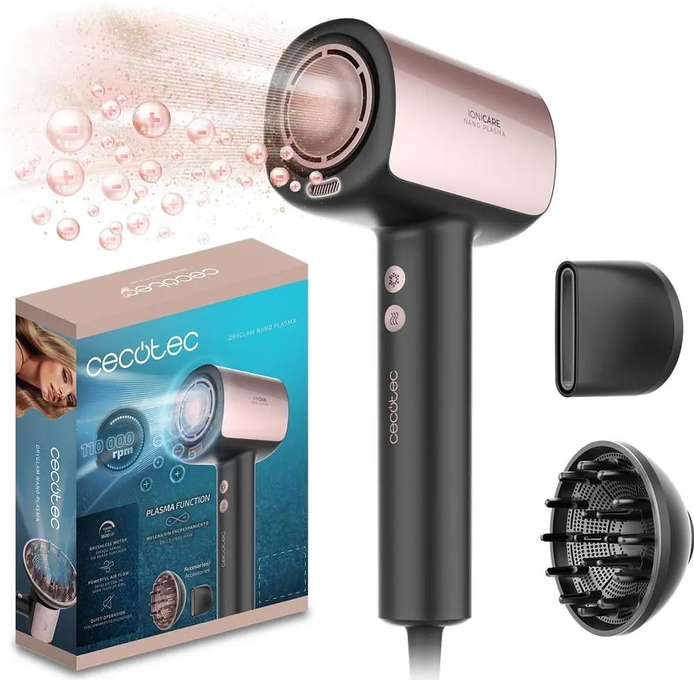 Фен Cecotec DryGlam Nano Plasma Black (A01_EU01_100150)
