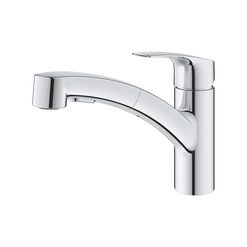 Змішувач для кухні з висувним виливом Grohe Eurosmart 30305001 Хром - фото 3