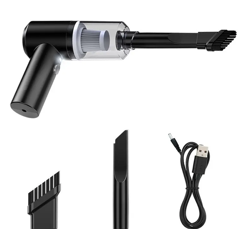 Пылесос ручной Vacuum Cleaner 120W 7.4V, беспроводной, для автомобиля и дома, черный - фото 4