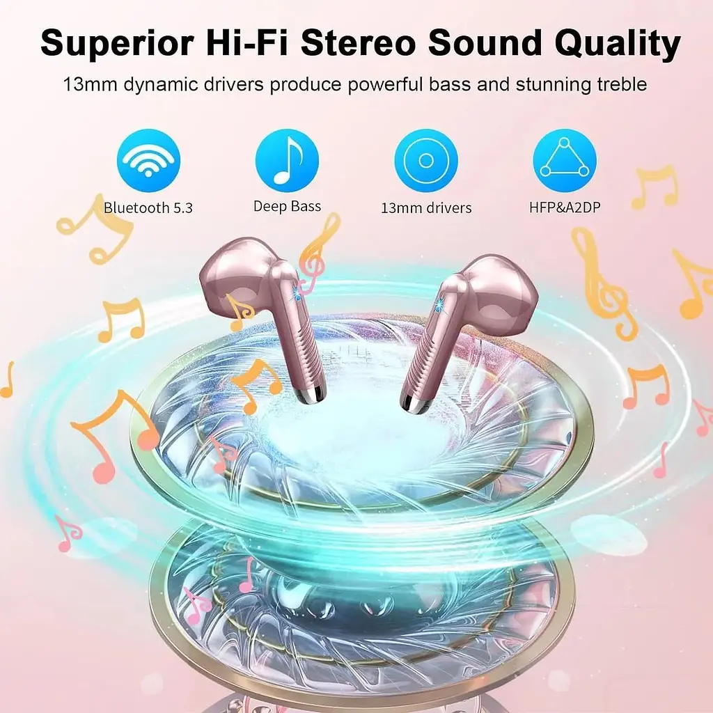 Бездротові навушники Drsaec J55 Bluetooth 5.3 з 4 мікрофонами - фото 2