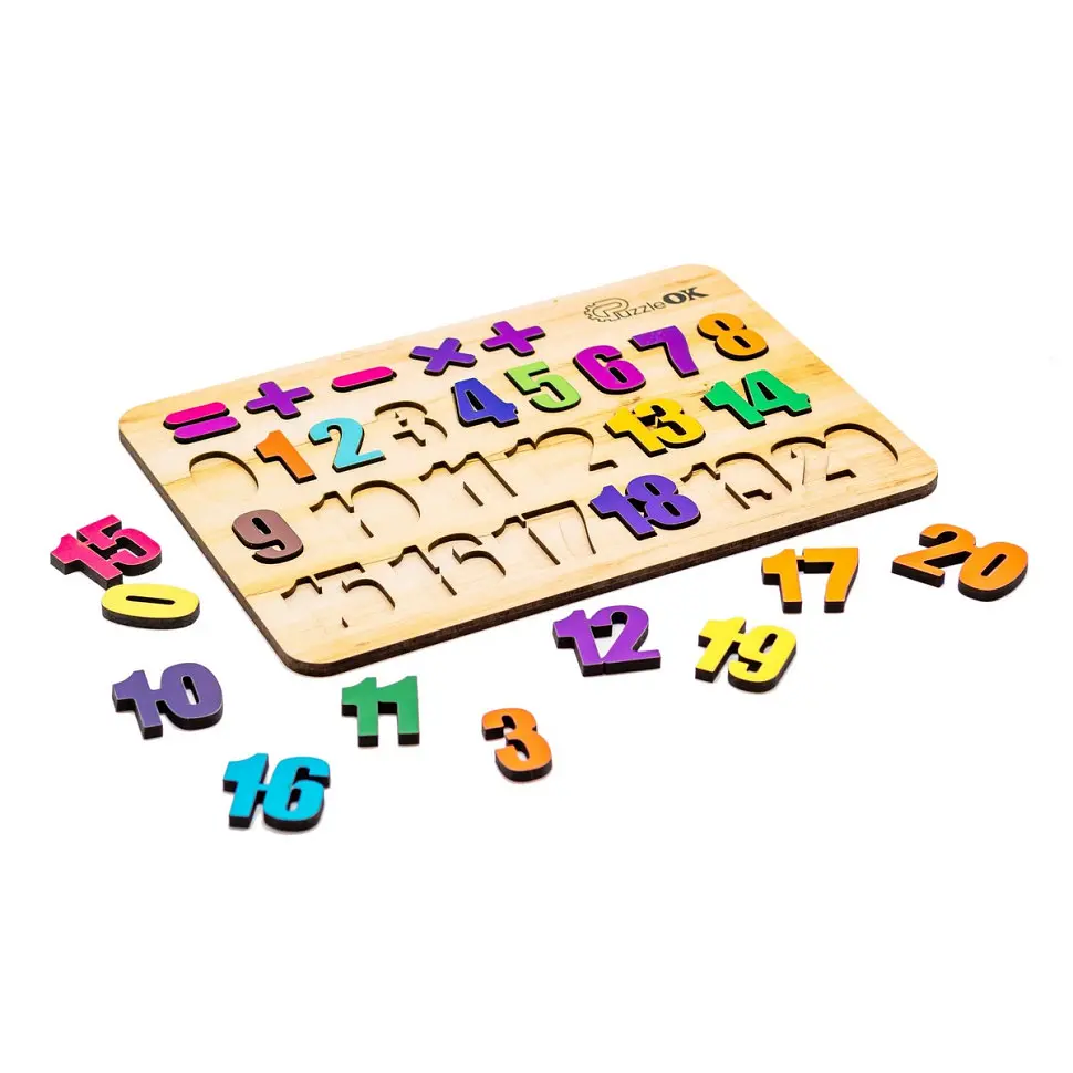 Розвиваюча іграшка PuzzleOK Цифри Арт-11230, 27 елементів дерев'яна - фото 2