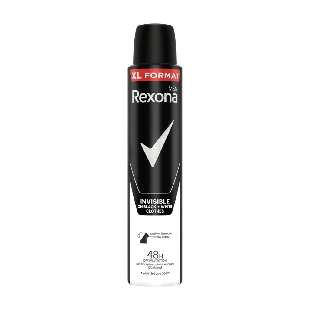 Антиперспірант Rexona Невидимий на чорному і білому 200 мл (8720181584282)