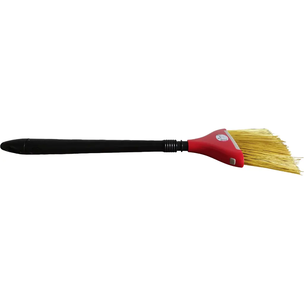 Веник Zambak Plastik №1 пластмассовый со съемной ручкой 15х67 см красный (ZP-260r) - фото 2