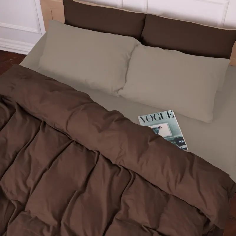 Наволочка MirSon Фланель Cappuchino-Brown 50х50 см (2200009658068) - фото 7