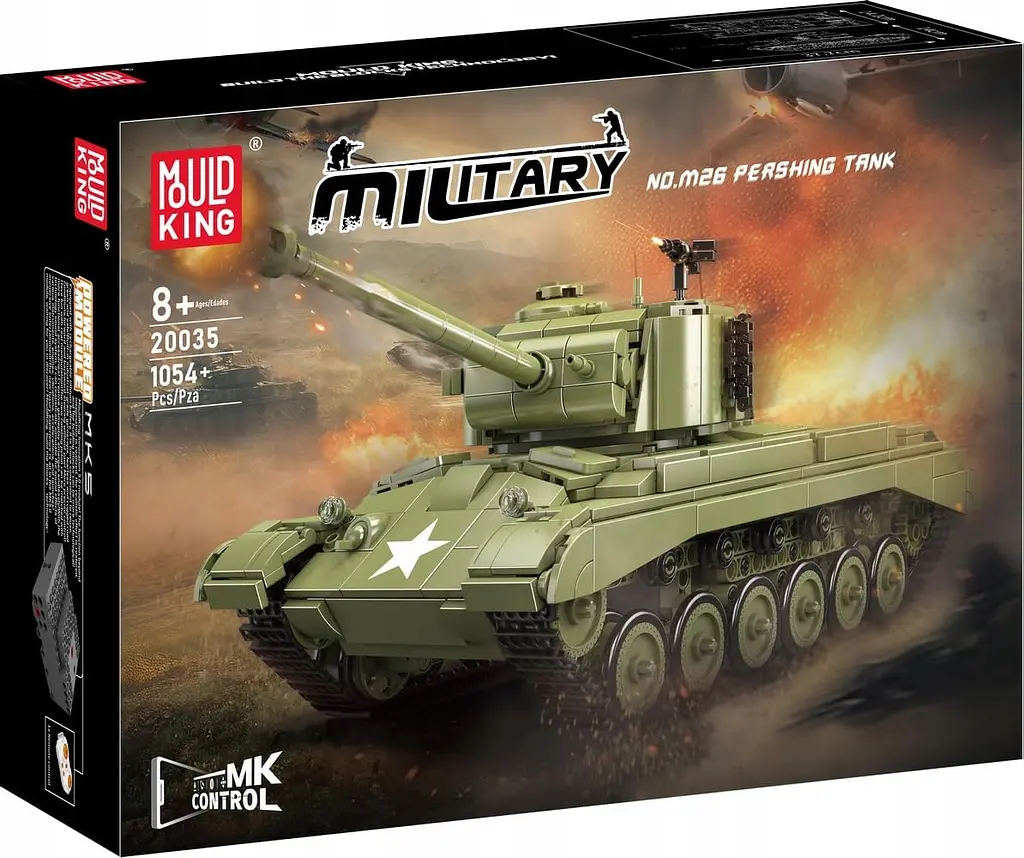 Конструктор танк М26  на радіокеруванні Mould King   Pershing Tank Technik військова техніка для дорослих та дітей 1054 деталі - фото 7