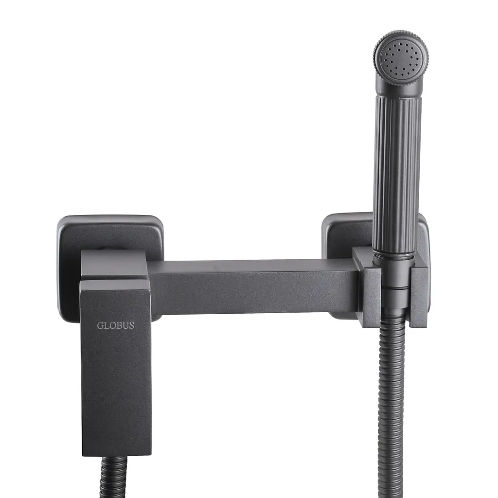 Смеситель для гигиенического душа наружного монтажа 150 мм Globus Lux GLN-5-106MIX-graphite, Графит - фото 2