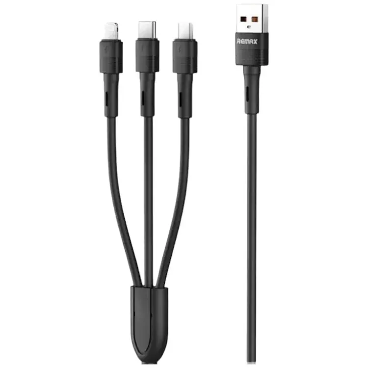 Кабель Remax RC-C120 3-in-1 66W cable Black