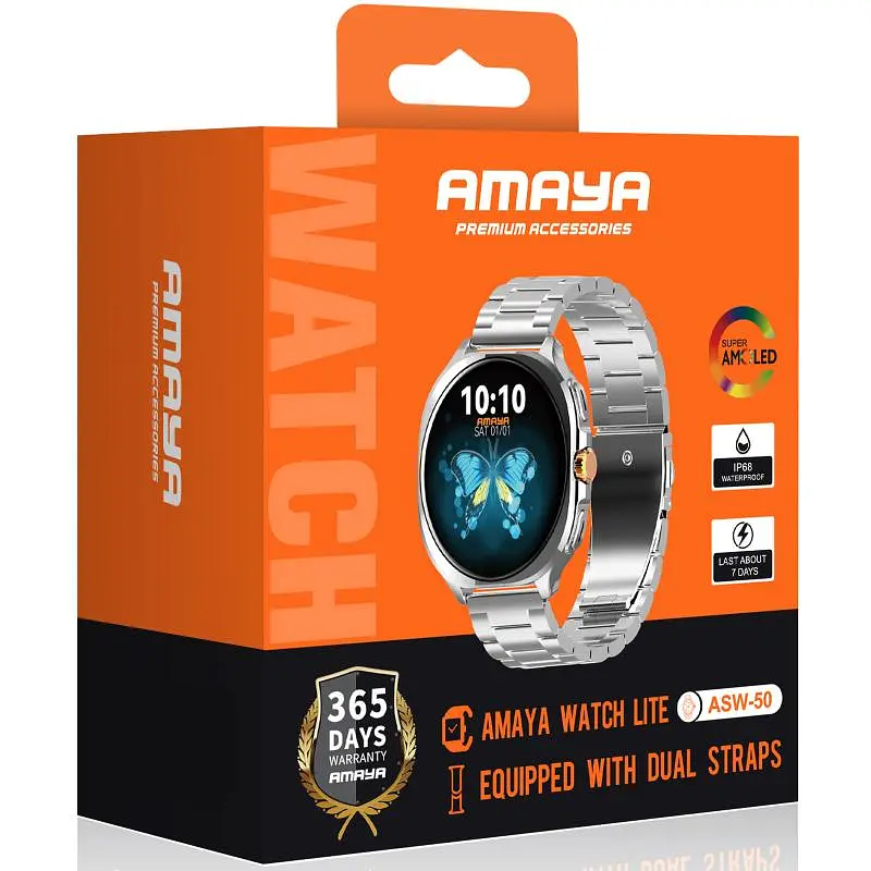 Смарт-годинник ASW-50 Smart sports watch (call version) Silver Amaya teh0030170 - фото 2