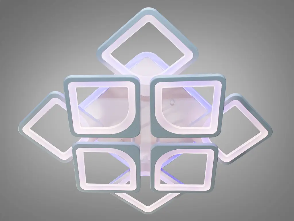 Качественная потолочная LED люстра в детскую комнату с пультом, белые люстры. - фото 3