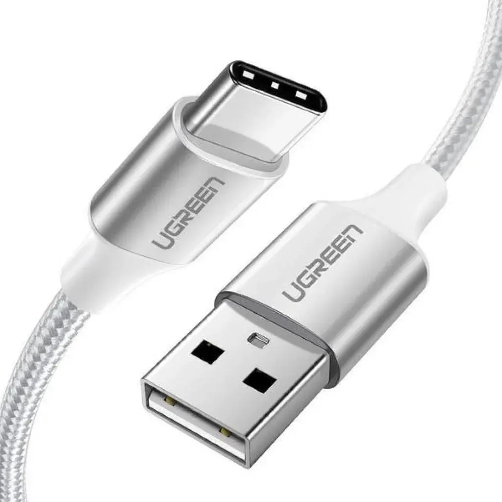 Дата кабель USB 2.0 AM to USB-C 1.0m aluminum braid US288 white Ugreen (60131)