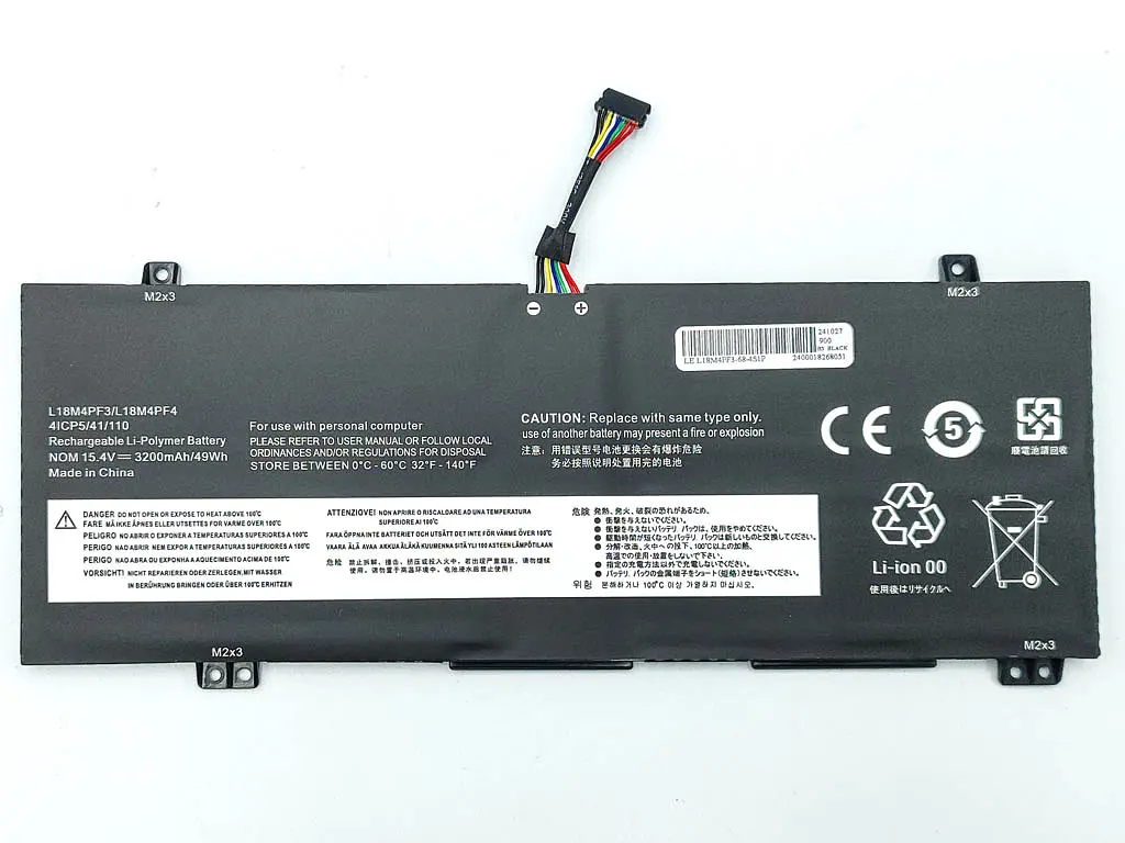 Акумулятор L18M4PF3 для Lenovo Ideapad S540-14API, S540-14IML, S540-14IWL, C340-14API, C340-14IWL, C340-14IML (L18C4PF3) (15,4V 3200 mAh 49Wh) - фото 2