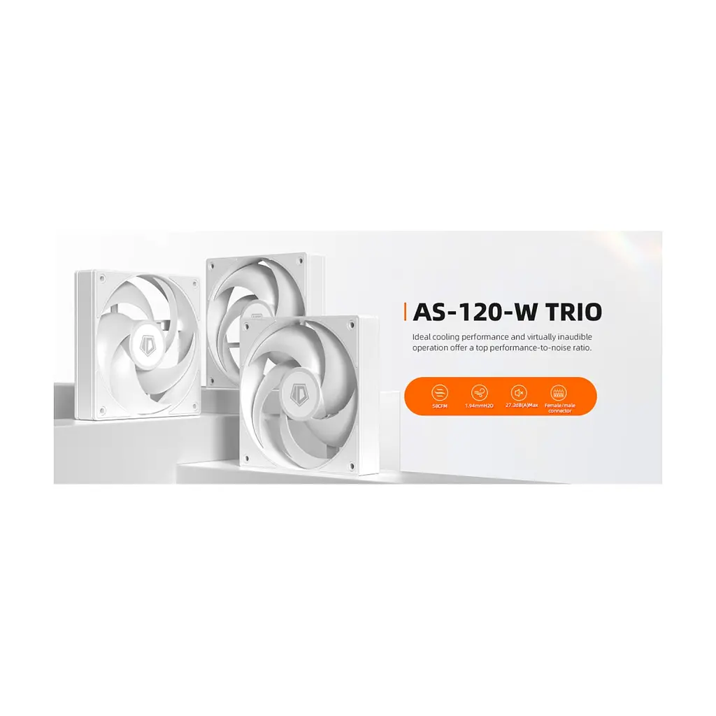Кулер до корпусу ID-Cooling Вентилятор ID-Cooling AS-120-W Trio (AS-120-W TRIO) - фото 8