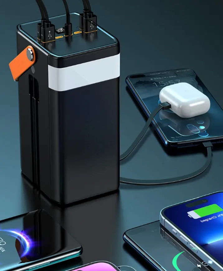 Портативний повербанк No Brand Power Bank Fast Charge 80000 mAh Чорний (2104619133) - фото 3