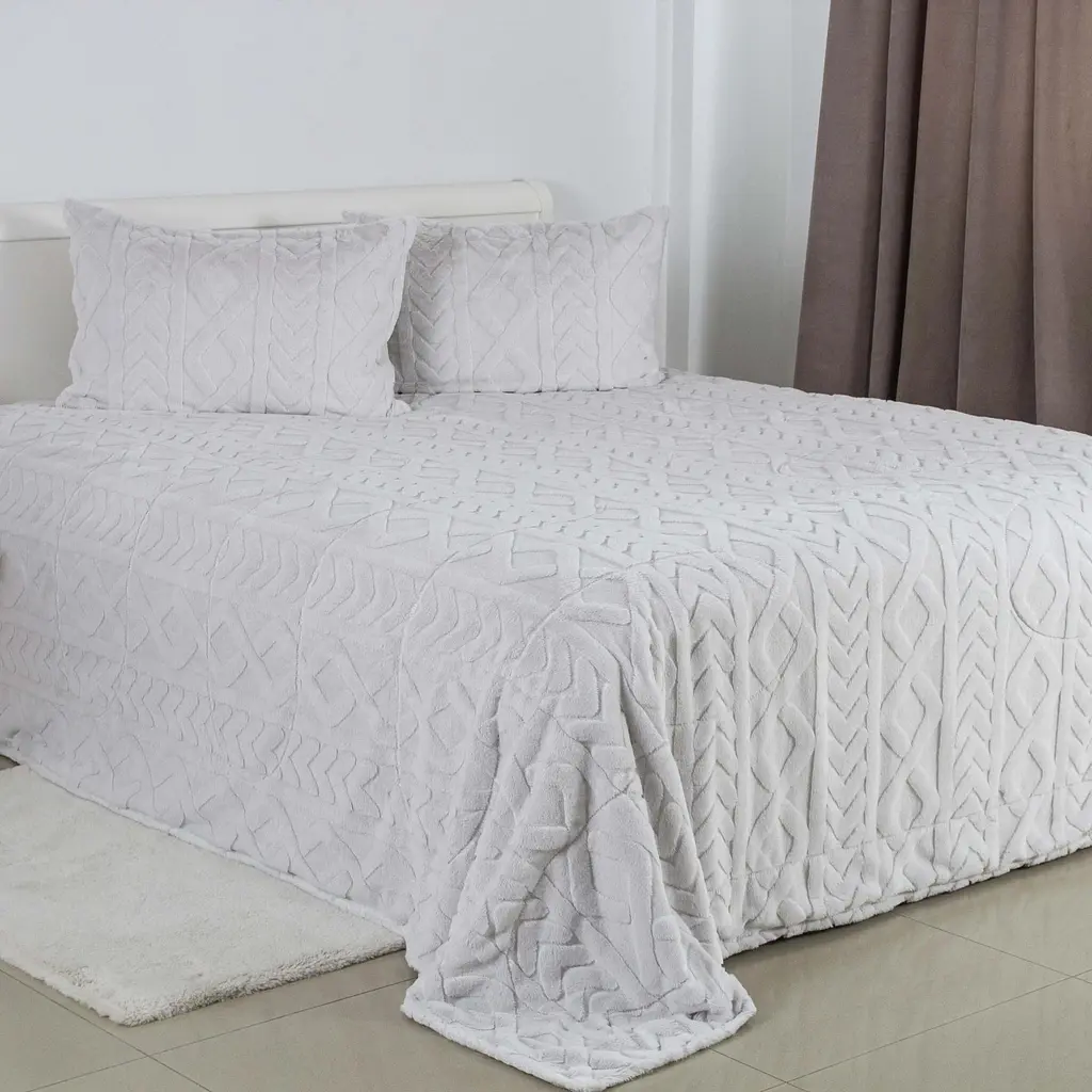 Покрывало ТЕП Soft Angora с наволочками серое 240 x 260 см (4-04885_34649) - фото 6