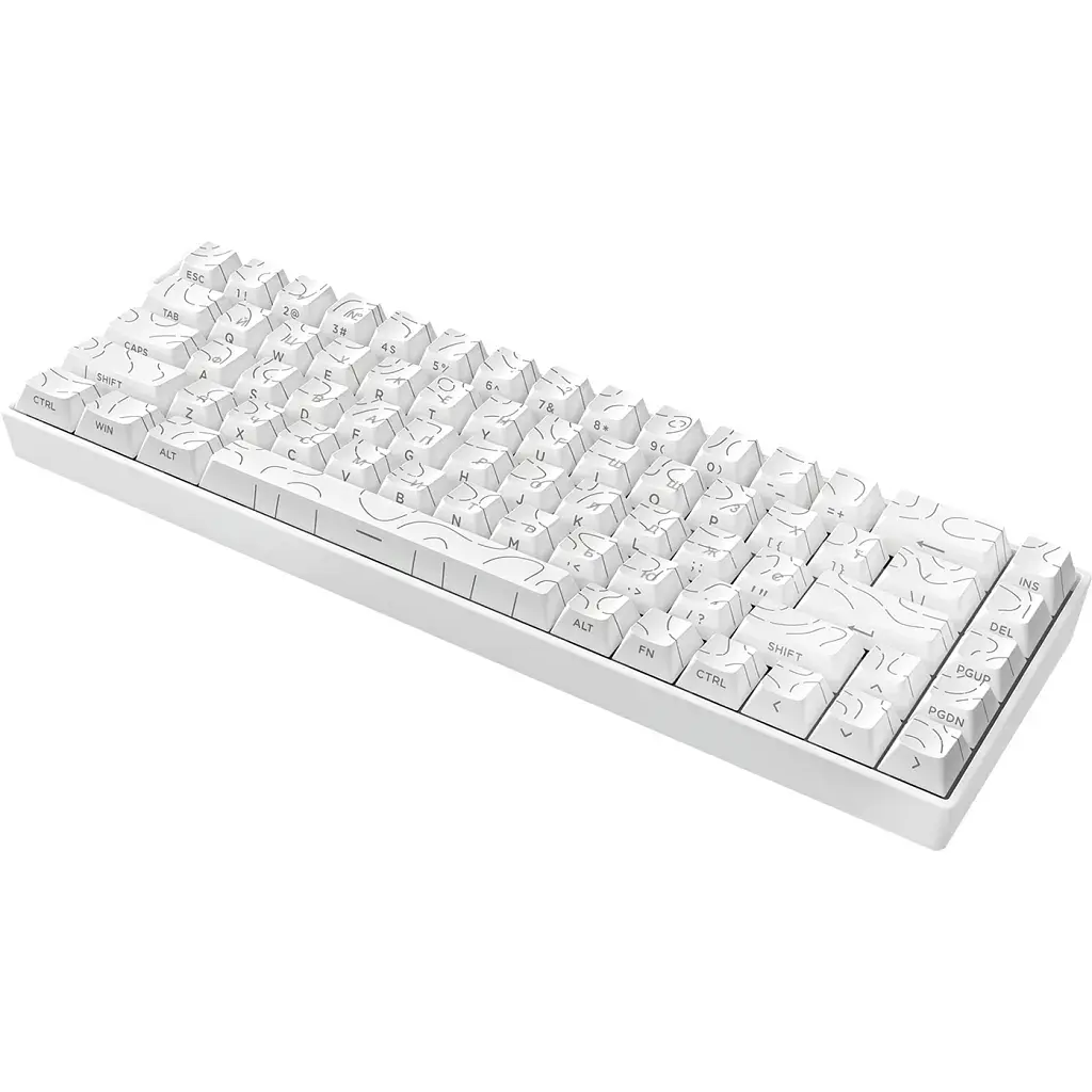 Клавіатура Ajazz AK680 V2 Ice Island Magnetic Switch USB UA White (AK680-V2-I-S-W) - фото 3