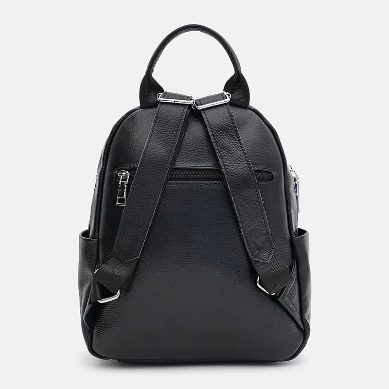 Шкіряний жіночий рюкзак Ricco Grande K18885bl-black - фото 3