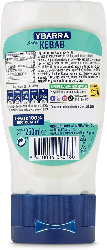 Соус Ybarra Salsa Turca Kebab для кебабу по-турецьки 250 мл - фото 2