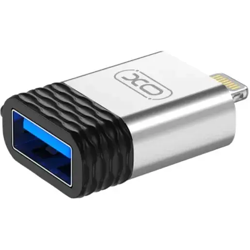 Адаптер XO NB186 Lightning USB сріблястий - фото 1