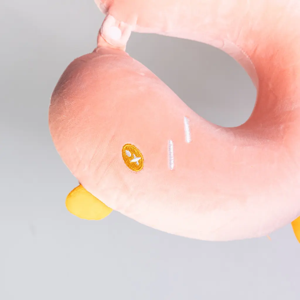 Подушка для шиї Yiwu Duck HP-56-4P U-подібна ортопедична Memory Foam рожева - фото 3