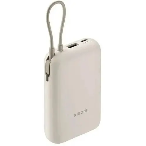 Внешний аккумулятор Xiaomi 20000mAh 33w Integrated Cable USB-C (BHR8815GL) biege - фото 2