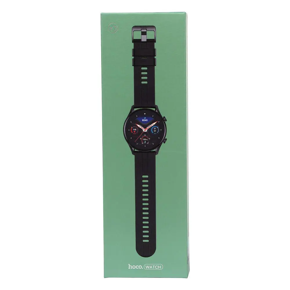 Розумний годинник Smart Watch Hoco Y7 + магнітна зарядка (Чорний) - фото 6