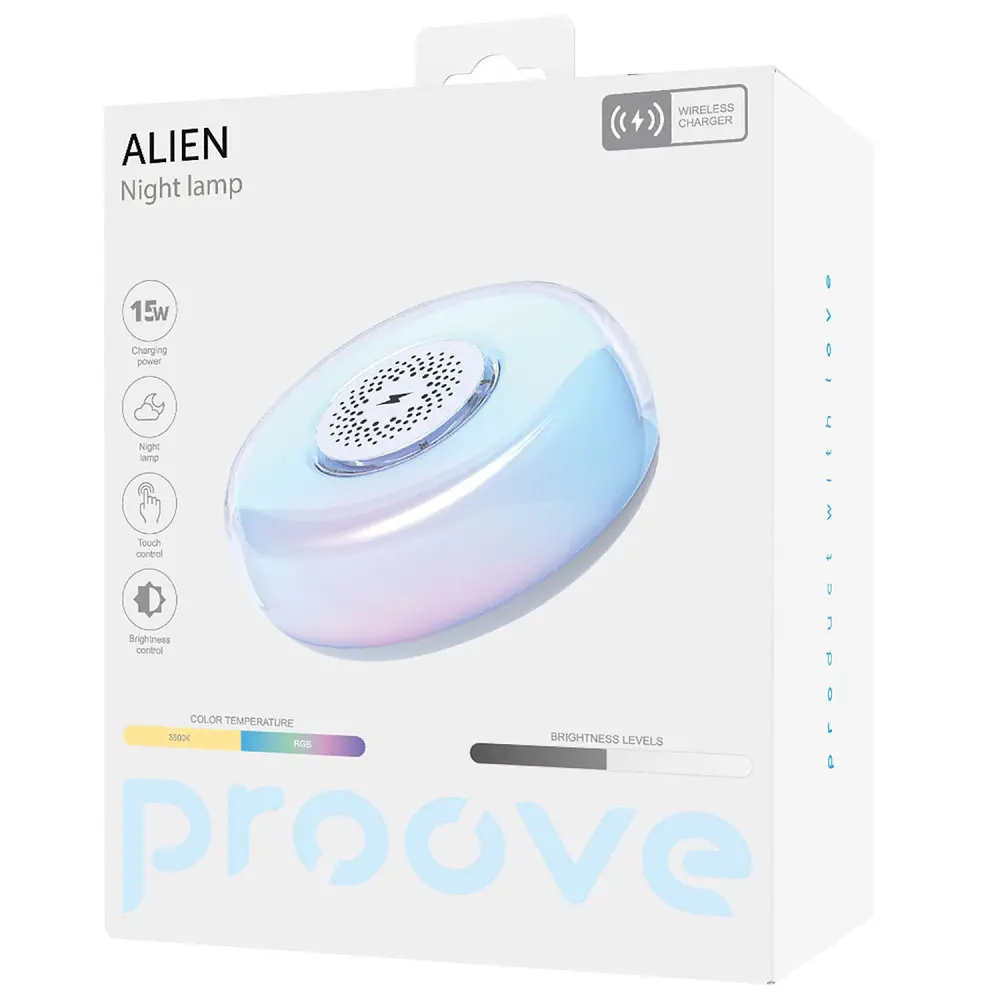Нічник з Бездротовою Зарядкою Proove Alien - фото 2