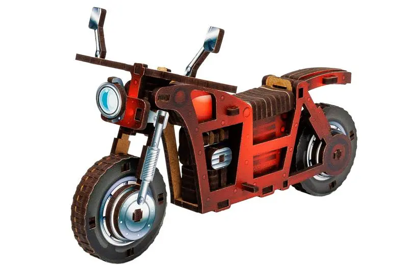 Конструктор дерев'яний Puz-00961 "Turbo Bike" в кульку PuzzleOK - фото 5